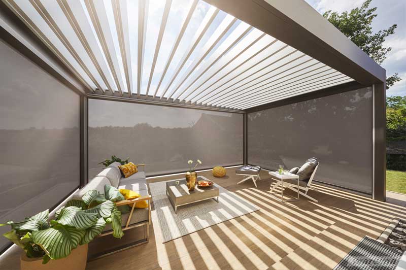 Lamellendächer aus Köln - Terrasenüberdachung von MLS Sonnenschutz 